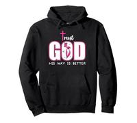 Trust God Plan His Way is Better Christian Faith Jesus Cross Sudadera con Capucha