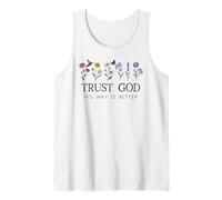 Trust God Sign His Way is Better Christian Faith Over Fear Camiseta sin Mangas