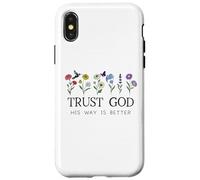 Trust God Sign His Way is Better Christian Faith Over Fear Carcasa para iPhone X/XS
