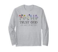 Trust God Sign His Way is Better Christian Faith Over Fear Manga Larga