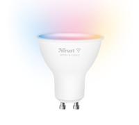 Trust GU-10 RGBCW LED SPOT WI-FI Foco LED WiFi inteligente, blanco y de color, casquillo GU10, se puede controlar desde tu smartphone/tablet