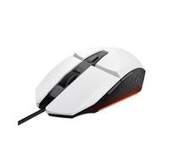 Trust Gaming GXT 109W Felox Ratón Gaming con 6 Botones Programables, Iluminación LED Multicolor, Software Incluido, 200-6400 dpi, Cable USB 150 cm, Mouse Gamer para PC/Portátil - Blanco