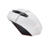 Trust Gaming GXT 110W Felox Ratón Inalámbrico Gaming Recargable, Batería de 80h, 800-4800 dpi, Iluminación LED Multicolor, 6 Botones, Ratón Gaming para Portátil, PC, Windows - Blanco