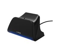 Trust GXT 255 Cargador Mando PS5 DualSense, Cargador PlayStation 5 con Diseño Place-on, Carga Rápida, Iluminación LED, Alfombrilla Antideslizante, Cable USB-C-C Incluido, Accesorios PS5, Negro