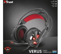 Trust gxt 353 auriculares alámbrico diadema juego negro, rojo