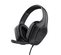 Trust Gaming GXT 415 Zirox Ligeros Cascos Gaming con Drivers de 50 mm para PC, Xbox, PS4, PS5, Switch, Mobile, Conexión 3.5 mm, Micrófono Plegable, Auriculares con Cable 2m Over-Ear - Negro