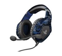 Trust Gaming Cascos PS4 y PS5 Auriculares de Gaming GXT 488 Forze-B, Licencia Oficial para Playstation, Micrófono Plegable, Altavoces Activos de 50 mm, Cable Trenzado de Nailon de 1.2 m, Azul