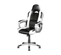 Trust GXT 705W Ryon Silla Gaming ergonómica, diseñada para jugar cómodamente durante horas, blanco