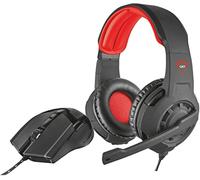 Trust GXT 784 - Pack de Auriculares Stereo y ratón Gaming, Color Negro