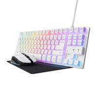 Trust gxt 794w teclado ratón incluido juego usb qwerty italiano blanc