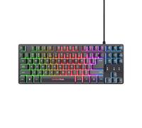 Trust GXT 833 Thado teclado Juego USB Español Negro, Plata