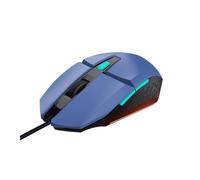 Trust Gaming GXT 109B Felox Ratón Gaming con 6 Botones Programables, Iluminación LED Multicolor, Software Incluido, 200-6400 dpi, Cable USB 150 cm, Mouse Gamer para PC/Portátil - Azul