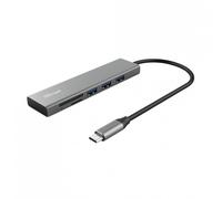 Trust Halyx Hub Multipuerto USB-C con Lector de Tarjetas