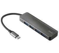 TRUST Halyx Hub USB-C 4 Puertos USB 3.2 Gen 1 en Aluminio