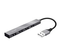 Trust Halyx Minihub USB 2.0 de Aluminio, Plata