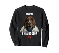 Trust I'm A Dogtor Funny Basset Hound Veterinario Cirujano Sudadera