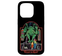 Trust in God Alien Sarcastic Retro Vintage Funny Adult Humor Carcasa para iPhone 15 Pro
