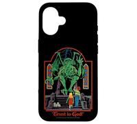Trust in God Alien Sarcastic Retro Vintage Funny Adult Humor Carcasa para iPhone 16
