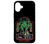 Trust in God Alien Sarcastic Retro Vintage Funny Adult Humor Carcasa para iPhone 16 Plus