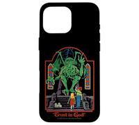 Trust in God Alien Sarcastic Retro Vintage Funny Adult Humor Carcasa para iPhone 16 Pro Max