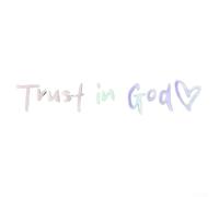 Trust In God Believe Calcomanías de espejo retrovisor para coches, motocicletas, vinilo impermeable a prueba de sol, calcomanía negra y blanca, color degradado de 9 cm (color degradado)