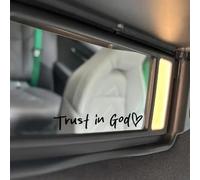Trust in God Rear View Mirror Sticker,Ideal Christian Gift,Cute Car Window Decals,Multi-Purpose Rear View Mirror Decal Pink Car Accessories for Most Vehicles,Trucks,Motorcycles,SUV
