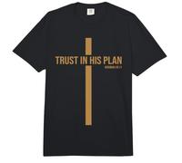 Trust In His Plan Jeremías 29:11 Verso de la Biblia Palabra Arte Cruz Comfort Colors Adult Heavyweight T-Shirt