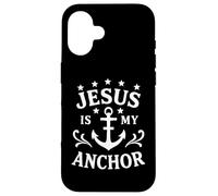 Trust in Jesus Anchor Christian Message Jesus is God Carcasa para iPhone 16