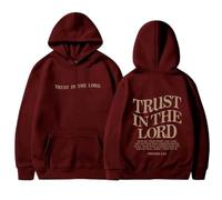 Trust In The Lord Essential - Sudaderas con capucha para mujer, manga larga con capucha, ropa de otoño para mujer, trajes estéticos, cómodos, suaves, finos, holgados, frescos y lindos, Rd3, L