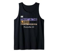 Trust in the Lord - Proverbios 3:5 Diseño retro de versículos bíblicos Camiseta sin Mangas