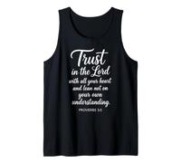 Trust In The Lord Proverbios 3:5 Versículo de la Biblia Escritura Fe Camiseta sin Mangas