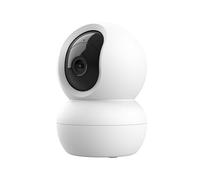 Trust IPCAM-2800 Cámara Vigilancia WiFi Interior, Camara 360° con Visión Nocturna, Sirena y Micrófono Incorporados, Detección de Personas, Cámara con App, Videovigilancia, Blanco