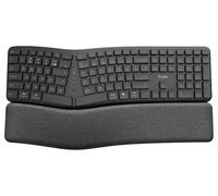 Trust Keyra Ergo Wireless Multi Keyboard DE Bluetooth®, Inalámbrico teclado Ergonómico Alemán, QWER
