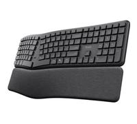 Trust keyra teclado inalámbrico multidispositivo ergonómico