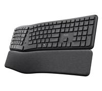 Trust keyra teclado inalámbrico multidispositivo ergonómico