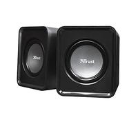 Trust Leto Altavoces PC 2.0, Speaker con Alimentación USB, 6 W, Jack 3,5 mm, Control de Volumen de Fácil Acceso, Sistema de Altavoces para Ordenador, Portátil - Negro