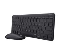 Trust Lyra - Juego de Teclado y ratón inalámbrico Bluetooth, diseño Italiano QWERTY, 84% plástico Reciclado, Teclado Recargable multidispositivo para Ordenador portátil, PC, Mac, Tableta, iPad,