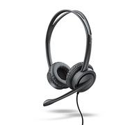 Trust Mauro Auriculares con Micrófono PC, Auriculares con Cable USB 2,5 Metros, Control de Volumen en el Cable, Cascos On Ear per Oficina, Skype, Teams, Videoconferencia, Zoom - Negro