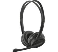Trust Mauro Auriculares con Micrófono PC, Auriculares con Cable USB 2,5 Metros, Control de Volumen en el Cable, Cascos On Ear per Oficina, Skype, Teams, Videoconferencia, Zoom - Negro