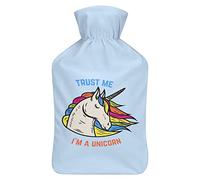 Trust Me I Am A Unicorn - Botella de agua de goma con cubierta de felpa suave, bolsa de agua caliente para invierno, manos y pies, protección contra el frío, 1000 ml