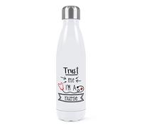 Trust Me i ' M a Enfermera Doble Pared Bidón Aislante Acero Inoxidable Deporte Bebidas 500ml Blanco