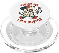 Trust Me I'm A Dogtor Dibujos Animados Perro Doctor Humor Divertido Dicho PopSockets PopGrip para MagSafe