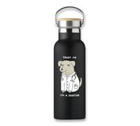 Trust Me I'm A Dogtor - Termo al vacío con cita divertida, botella ecológica, taza de café