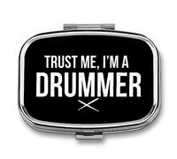 Trust Me, I'm A Drummer - Pastillero portátil para organizar pastillas de viaje, pastillero para bolsillo