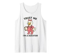 Trust Me I'm a Ducktor Funny Female Duck Nurse Quack Doctor Camiseta sin Mangas