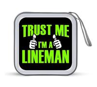 Trust Me I'm A Lineman - Divertida funda organizadora para CD con capacidad para 40 DVD, para coche, hogar, viajes