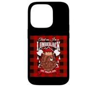 Trust Me I'm a Lumberjack Red Checked Pattern Design Graphic Carcasa para iPhone 14 Pro