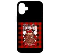 Trust Me I'm a Lumberjack Red Checked Pattern Design Graphic Carcasa para iPhone 16 Plus