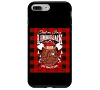 Trust Me I'm a Lumberjack Red Checked Pattern Design Graphic Carcasa para iPhone 7 Plus/8 Plus