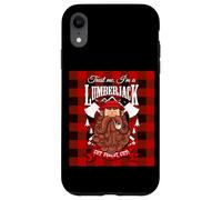 Trust Me I'm a Lumberjack Red Checked Pattern Design Graphic Carcasa para iPhone XR